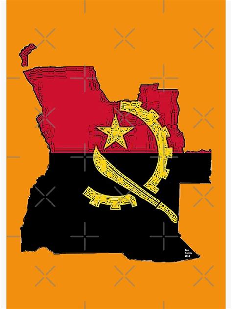 "Angola Map With Angolan Flag" Spiral Notebook for Sale by Havocgirl ...