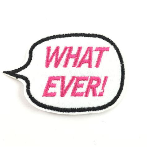 Roze Whatever! in Tekstwolkje Patch – MegaMooi