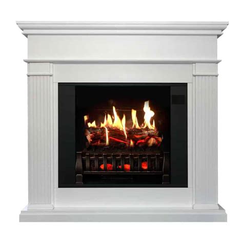 Small Electric Fireplace : Mantel & Insert with Sound and Heater