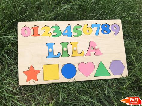 Personalized Wooden name puzzle kids Custom puzzle toddler | Etsy