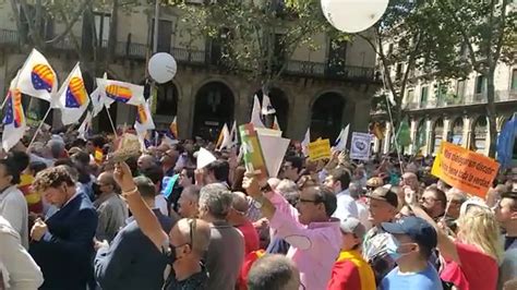 Unas 3 000 Personas Se Manifiestan En Barcelona Contra La Inmersión