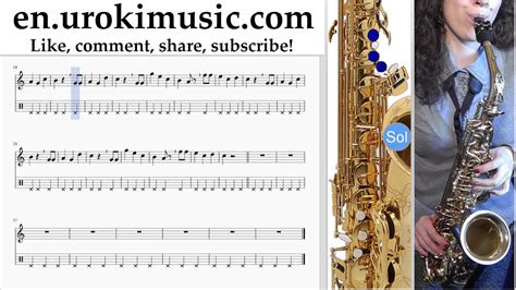 Saxophone Lessons Tenor Happy Birthday Sheet Music Tutorial Part2 Um B352 Youtube