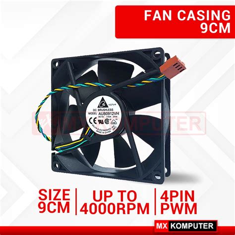 Jual Kipas Casing Delta 9cm 90mm 4000rpm 4pin PWM Fan Case PC Komputer