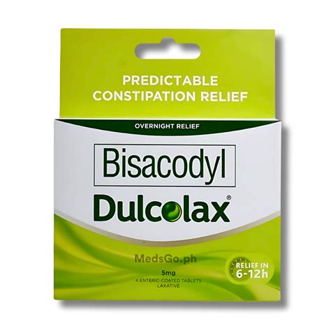 DULCOLAX Bisacodyl 5mg 1 Pack X 4 Tabs Price In The Philippines