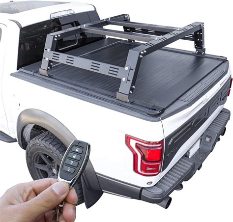 Syneticusa Electric Powered Remote Automatic Retract Hard Tonneau Cover With Rack Kit Fits Fits