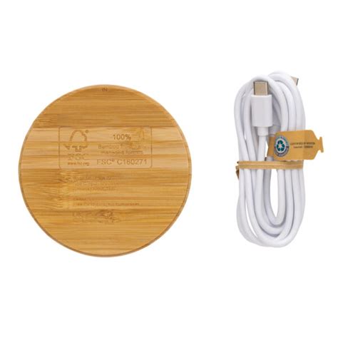 Fsc® Bamboo 15w Wireless Charger Tup