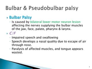 Dysphagia in pseudobulbar palsy | PPT | Free Download