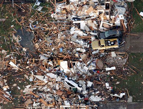 Oklahoma tornado damage from the sky