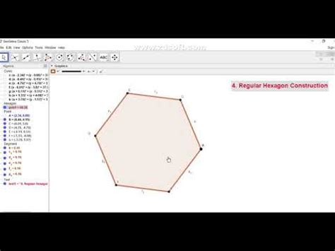 Regular Hexagon In Geogebra Youtube