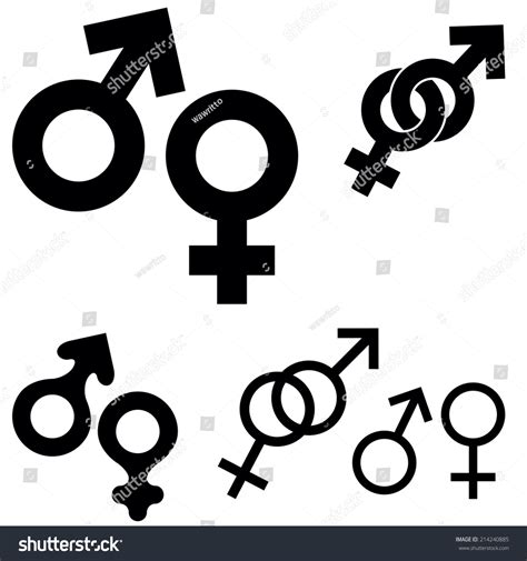 Collection Sex Symbols Isolated On White Stock Vector 214240885 Shutterstock