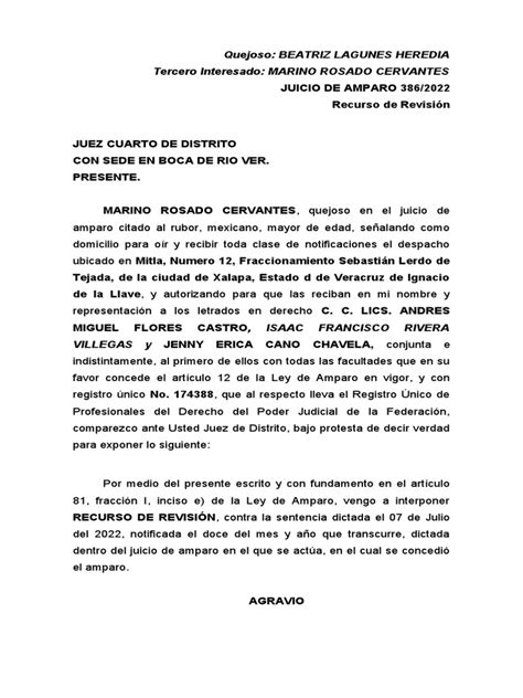 Exp 386 2022 Recurso De RevisiÓn Contra Sentencia Que Amparo Sobre Legal Emplazamiento