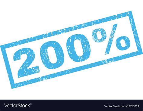 200 percent rubber stamp Royalty Free Vector Image