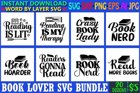 Book Lover Svg Bundle Vol Bundle Creative Fabrica