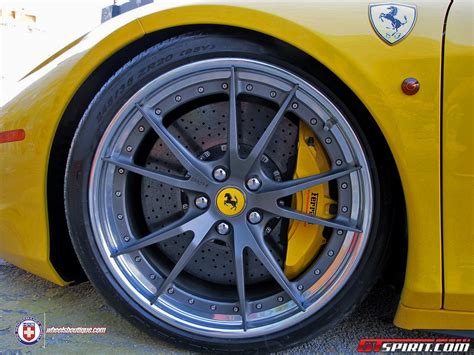 Yellow Ferrari 458 Italia by Wheels Boutique on HRE S104 Wheels - GTspirit