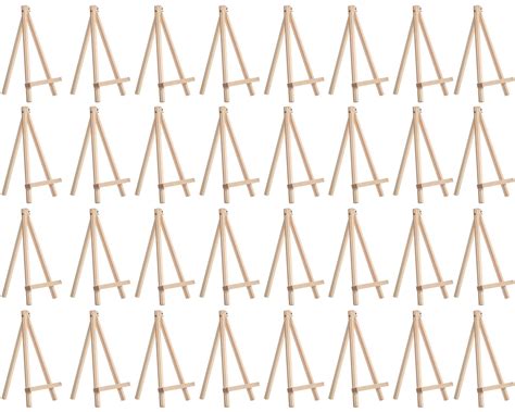 48 Pcs Mini Wooden Easels For Painting Canvas Wood Display Easel Artist