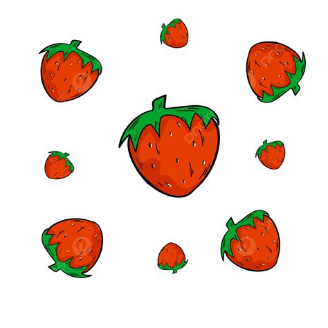 Hand Drawn Strawberry Vector Design Images Original Hand Drawn Cartoon