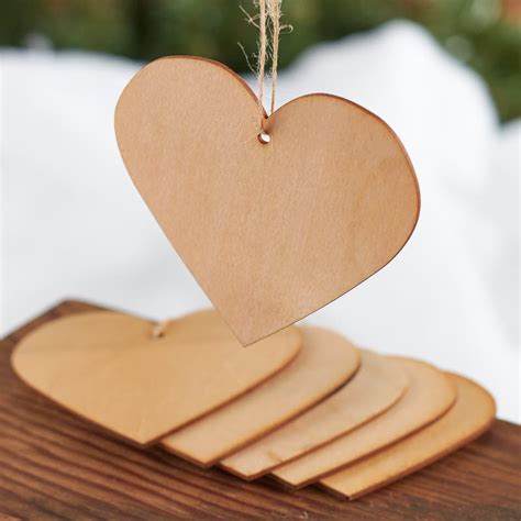 Unfinished Wood Laser Cut Heart Ornaments Wooden Hearts Unfinished