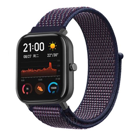 Xiaomi Amazfit Gts Nylonarmband Lila Blau Smartwatcharmbaender De