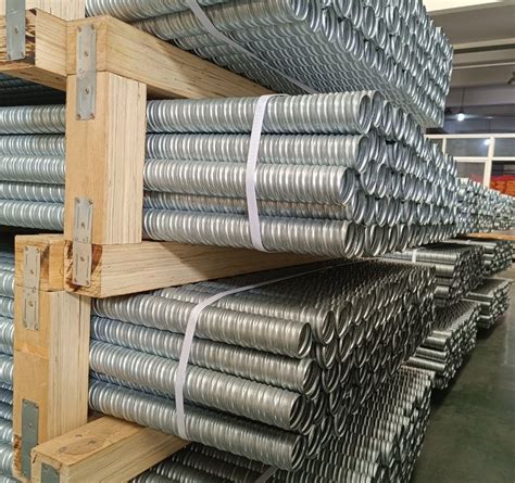 Prestressed Post Tension Galvanized Round Corrugated Metal Duct For Pre