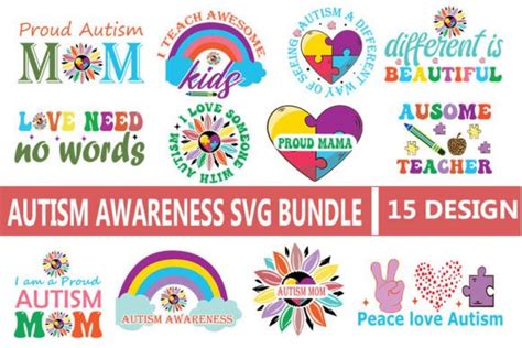 Autism Awareness Svg Bundle Graphic By Design Tech · Creative Fabrica