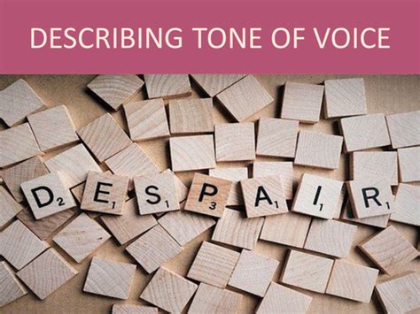 Describing Tone Of Voice Teaching Resources