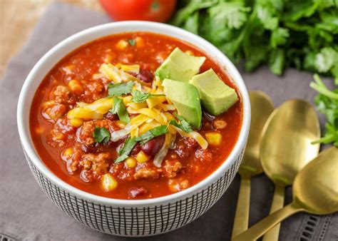 Ground Turkey Chili Recipe {with Beans And Veggies } Lil Luna