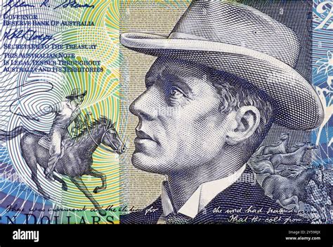 Banjo Paterson 1864 1941 On 10 Dollars 2007 Banknote From Australia