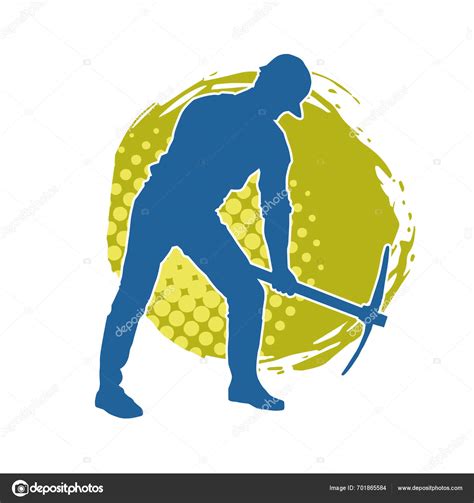 Image Vectorielle Silhouette D Un Homme Costume Travailleur Portant