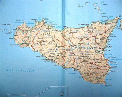 A Large Map Of The Island Of Malle De Siccia With Roads And Major Cities