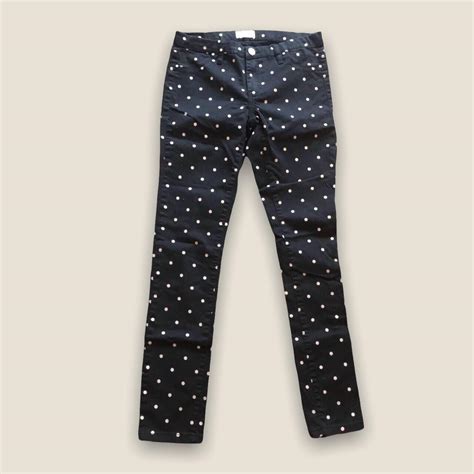 BLANKNYC X Madewell Black Polka Dot Low Rise Skinny Depop