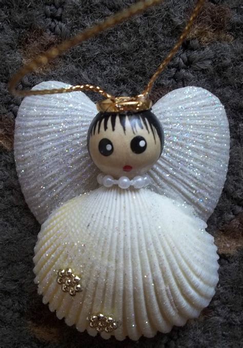 Nautical Sea Shell Angel Pecten Shell Beach Christmas Ornament