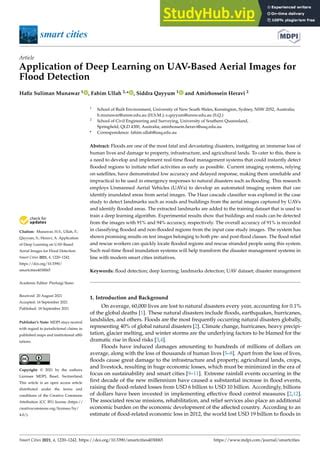 Application Of Deep Learning On Uav Based Aerial Images For Flood