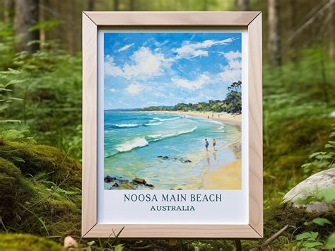 Noosa Main Beach Australia Travel Poster Immerse Yourself in