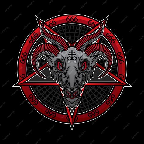 Premium Vector | Baphomet demon 666