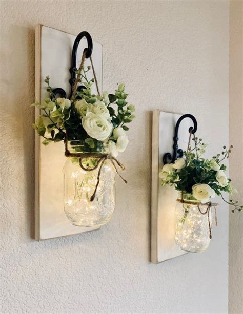 Set Of Mason Jar Wall Sconces Mason Jar Sconce Mason Jar Etsy Mason