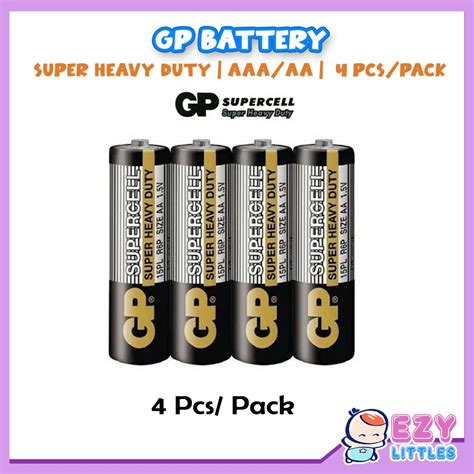 Gp Supercell Heavy Duty Aa Aaa Battery Set Pcs Shopee Philippines