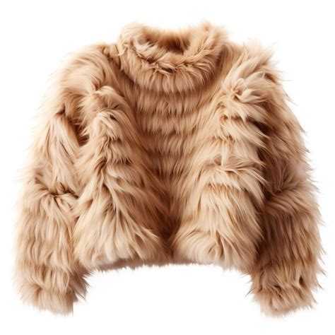 Marvelous Faux Fur Sweater Isolated On White Background Premium Ai