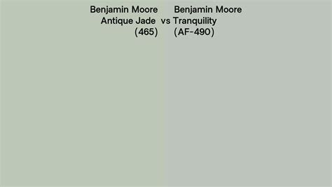 Benjamin Moore Antique Jade Vs Tranquility Side By Side Comparison