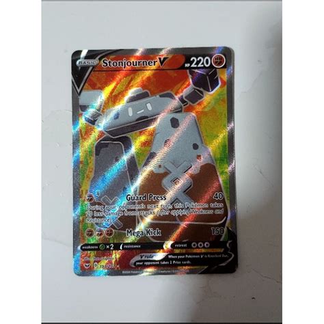 Pokemon Stonjourner V Full Art Sword And Shield Card Shopee Singapore