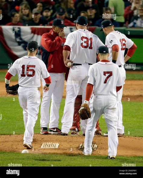 Boston Red Sox Pitching Coach Juan Nieves Left Talks With Starting