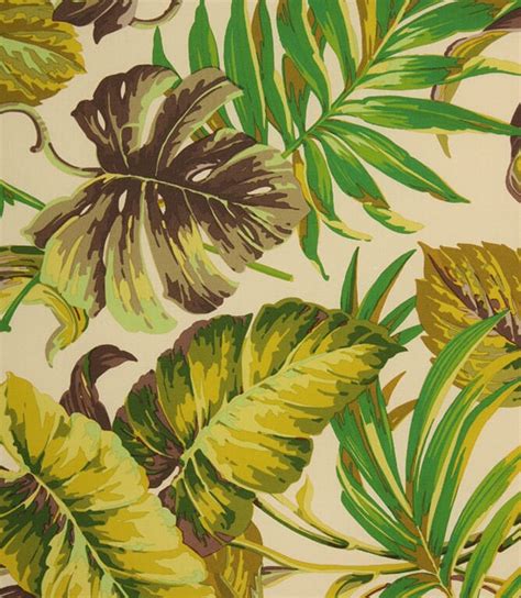 Tropical Outdoor Fabric Green Just Fabrics