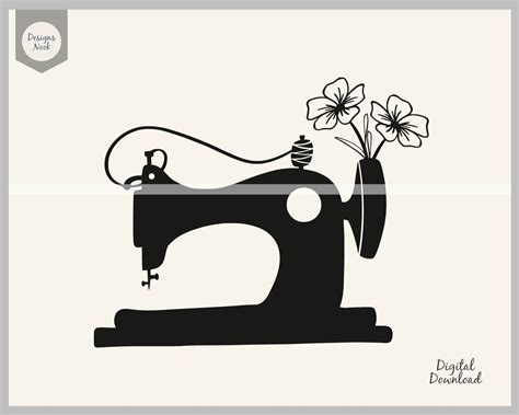 Sewing Machine Svg Vintage Sewing Machine Svg Sewing Machine Silhouette Crafting Svg Sewing