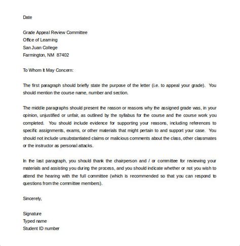 Example Academic Appeal Letter Joleenramsey