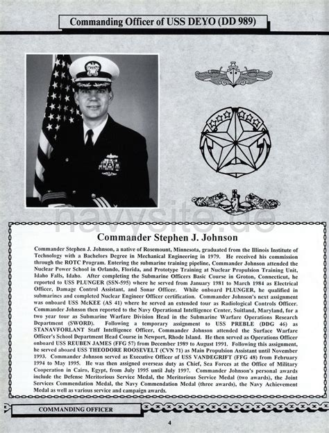 Uss Deyo Dd 989 Mediterranean Cruise Book 1998 Command
