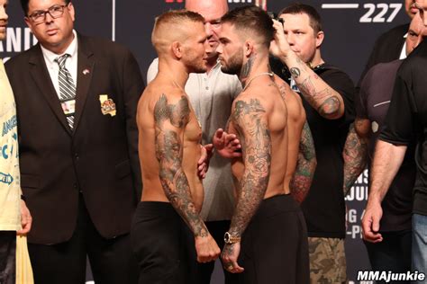 Tj Dillashaw Cody Garbrandt Ufc 227 Ceremonial Weigh Ins Mma Junkie