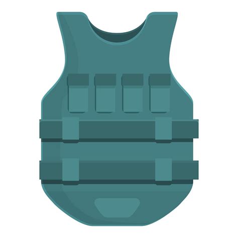 Armor Vest Icon Cartoon Vector Police Proof Vector Art At