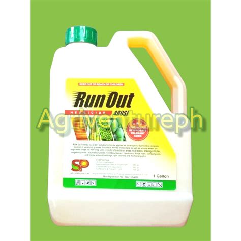 Run Out Herbicide Glyphosate 480sl 1 Gallon Shopee Philippines