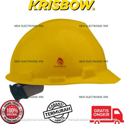 Jual Krisbow Brim Helm Keselamatan Kerja Hdpe Kuning KW1000320