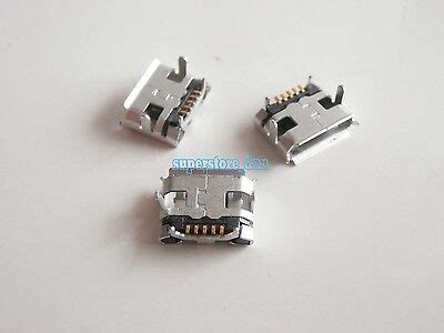 X Micro Usb Type B Female Pin Smd Horns Legs Dip Ejector Socket