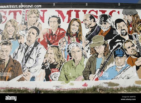 South Austin Music mural Stock Photo - Alamy